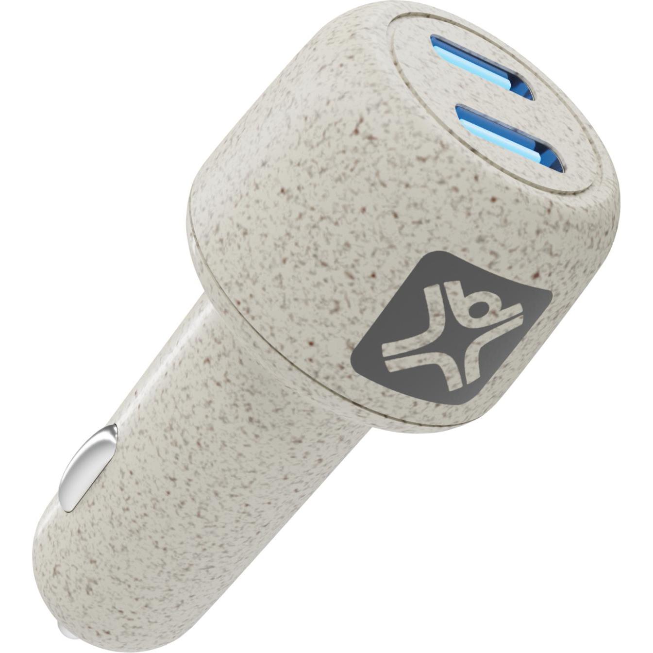 XtremeMac Eco Double USB-C Car Charger, Adattatore per auto, Beige