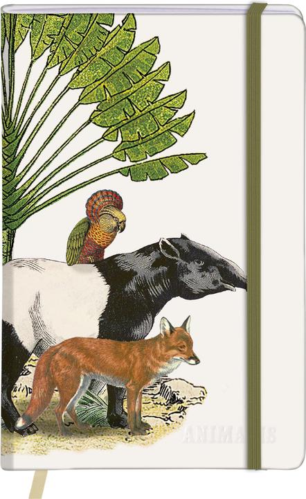 Image du produit Clairefontaine Animalis, Carnet rembordé rigide A6 10,5x14,8 cm, 96 pages, ligné, pochette à soufflet au dos, ferme (A6, Règle spéciale, Couverture rigide)