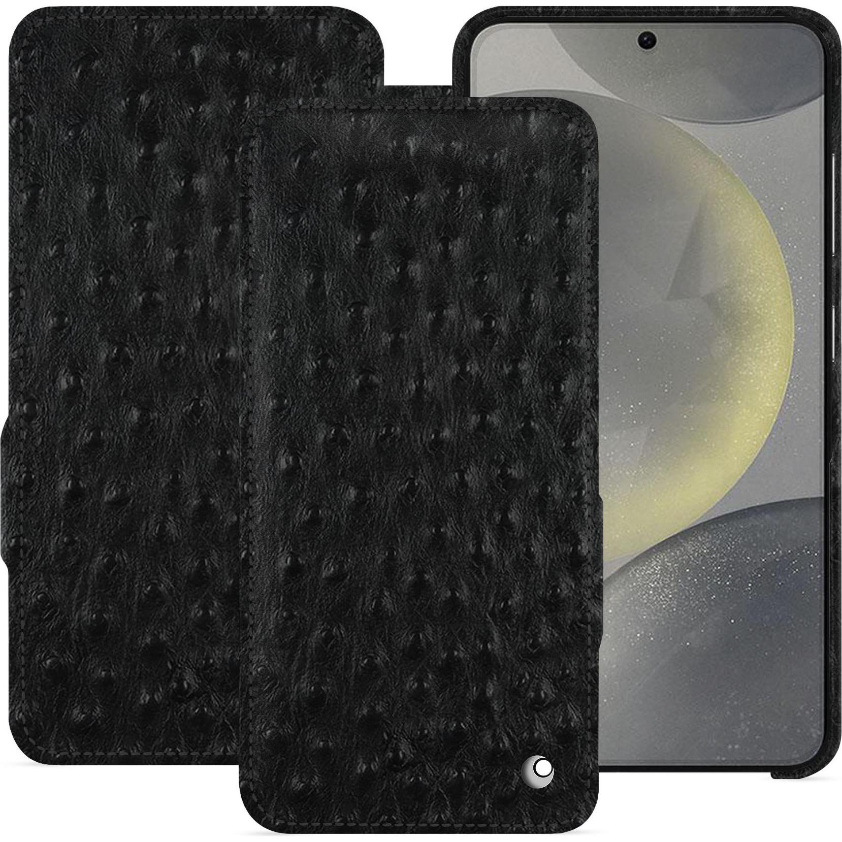 Noreve Lederschutzhülle horizontal (Samsung Galaxy S24), Smartphone Hülle, Schwarz