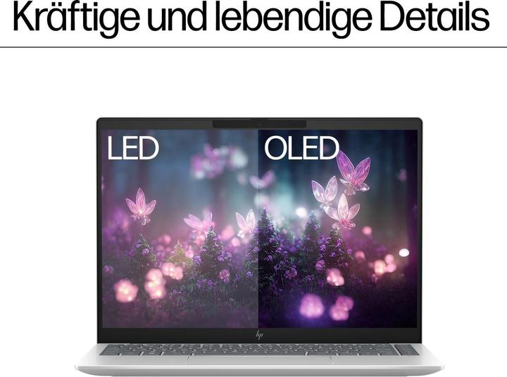 Actual product image HP Pavilion Plus 14-ey0175ng 14" 2.8k OLED 120Hz, AMD Ryzen 7 7840U, 16GB RAM, 1TB SSD, Windows 11 (14", 16 GB, 1000 GB, DE)