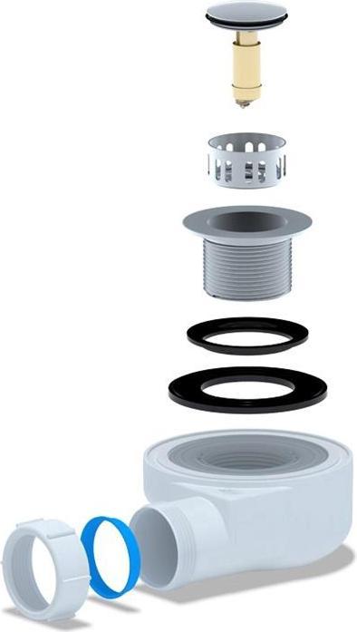 Produktbild Ani Plast SIPHON SHOWER E450CLSEU 1 1/2X50 H53 CLI (Ablaufgarnitur, 1 1/2“)