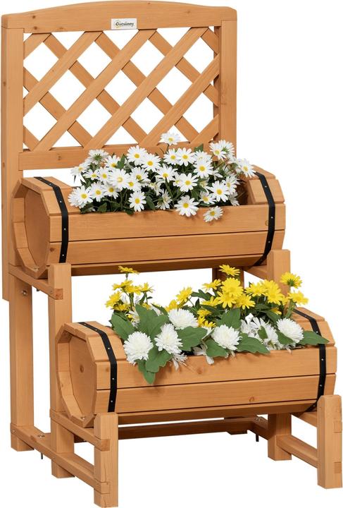Produktbild Outsunny Blumenkasten mit Rankgitter
