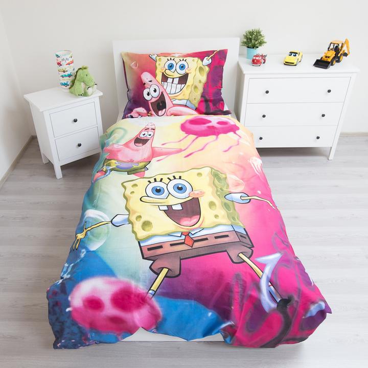 Produktbild Tinisu Spongebob Patrick Bettwäsche - 140x200 cm Baumwolle Kissen und Decke