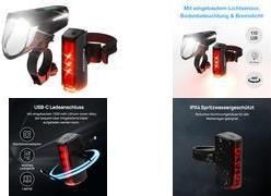 Image du produit Fischer Kit d'éclairage vélo PLUS 110 + TWIN STOP LED Noir