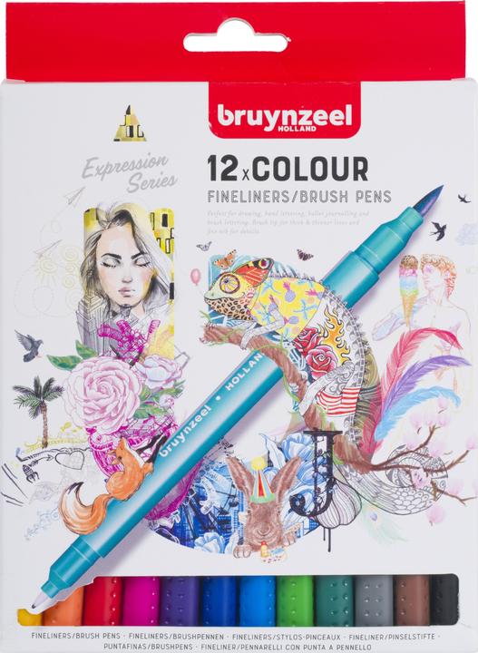 Produktbild Bruynzeel Fineliner Pinselstifte (12x)