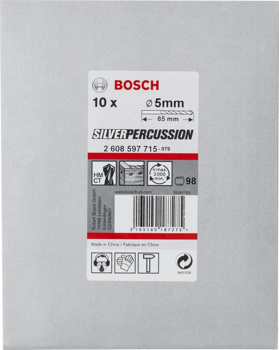 Image du produit Bosch Professional Zubehör Foret à béton CYL-3, 5 x 50 x 85 mm, d 4,5 mm, pack de 10 (4,5 mm)