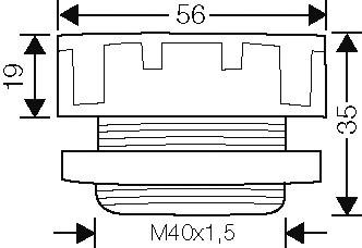 Actual product image Hensel Pressure compensation element M 40 IP 54 gray BM 40G