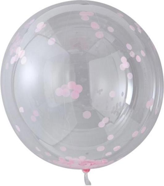 Image du produit Ginger Ray Ballons confettis XXL - Rose en lot de 3 (3 x)