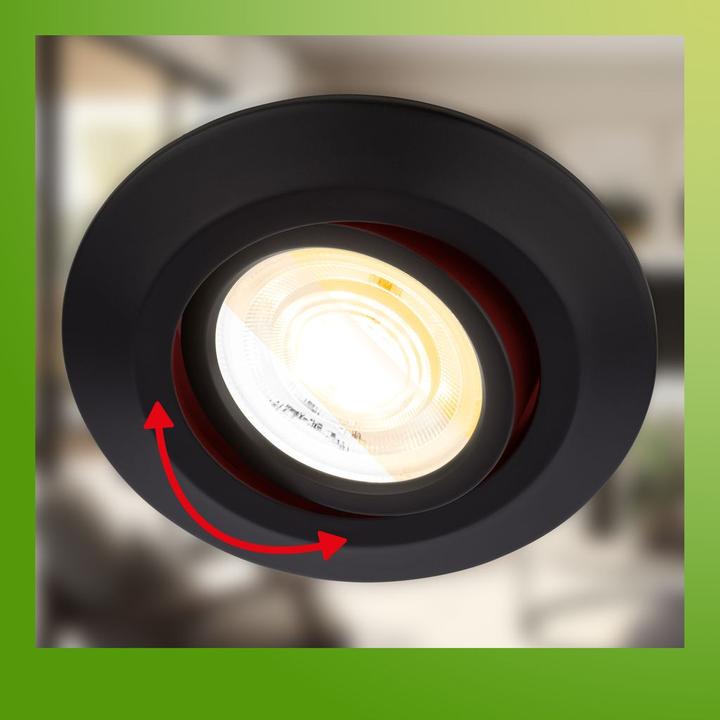 Actual product image Briloner Sustainable ultra-flat LED recessed lights set of 3 (520 lm)