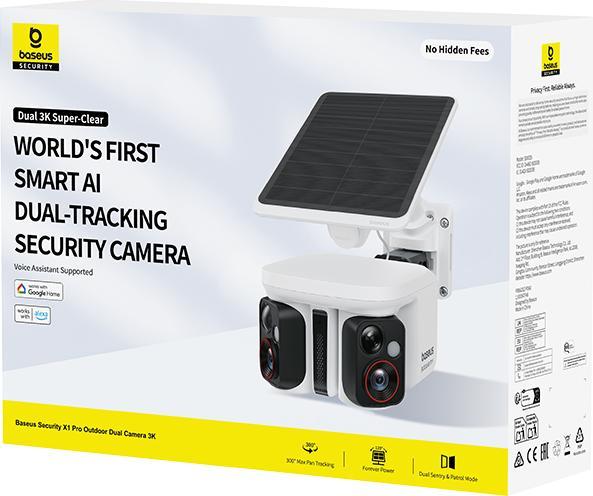 Actual product image Baseus Security X1 Pro Outdoor Dual Camera 3K White