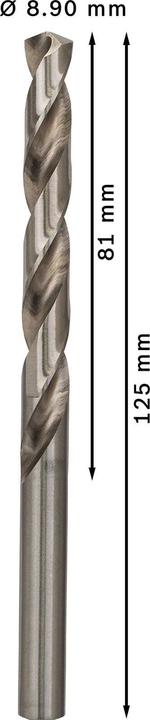 Immagine prodotto Bosch Professional Zubehör Trapano PRO Metal HSS-G, 8,9 x 81 x 125 mm (8,9 mm)