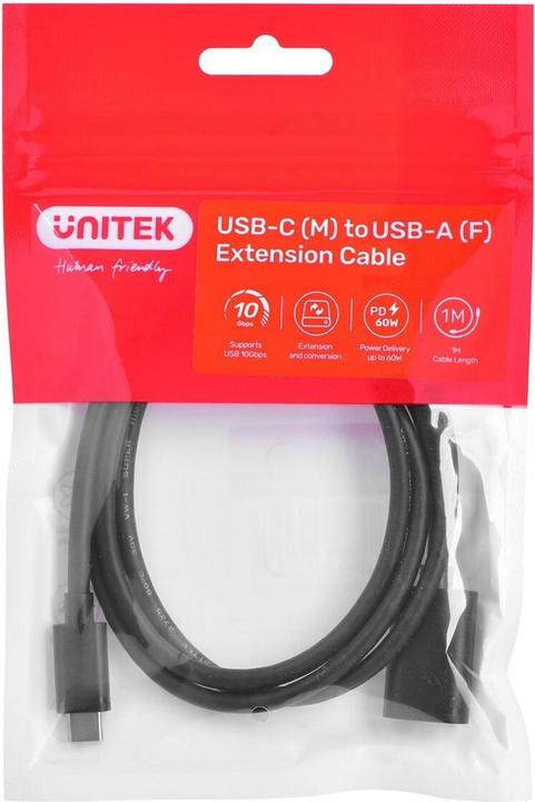 Actual product image Unitek USB A — USB C (1 m, 60 W)
