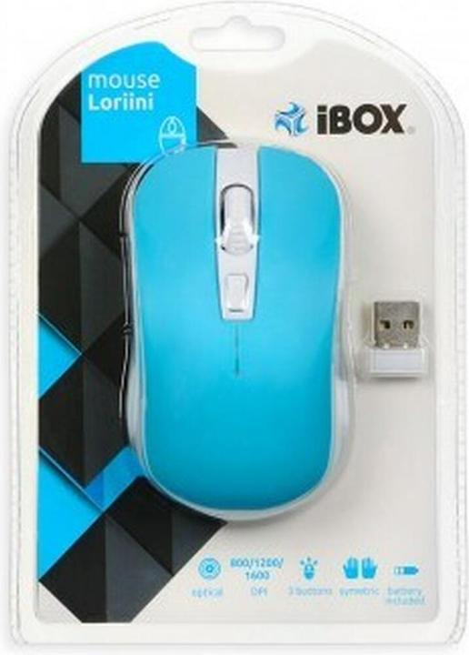 Actual product image iBox LORIINI Mouse Ambidextrous RF Wireless Optical 1600 DPI (Wireless)