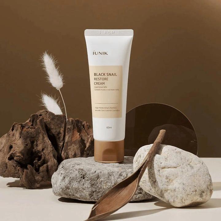 Produktbild Konjac Sponge IUNIK Black Snail Restore Cream przeciwstarzeniowy krem regenerujący 60ml (60 ml, 24h Creme)