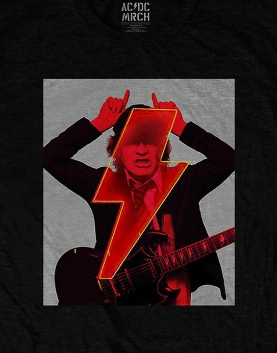 Produktbild AC/DC Angus Finger Horns TShirt (S)
