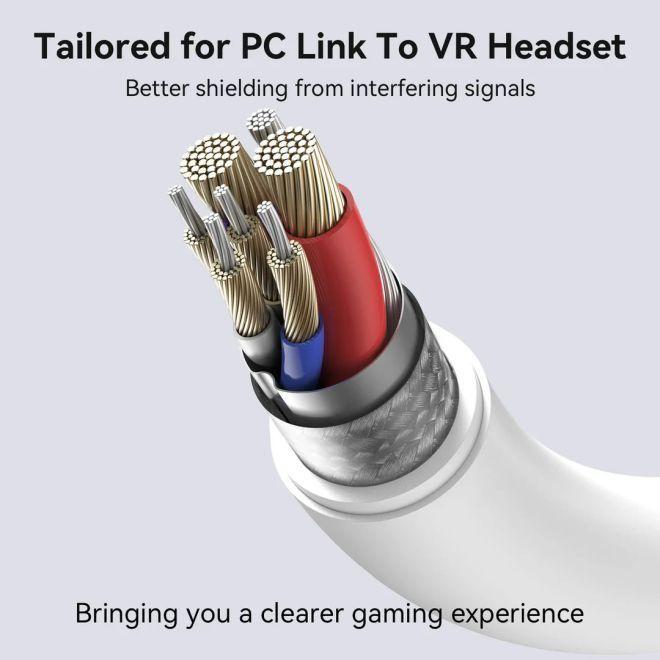 Produktbild AMVR Meta Quest 3 / 3S VR Link Kabel USB 3.0 Highspeed-Datenübertragung bis 5 Gbps