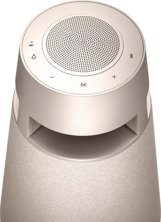 Produktbild LG XBOOM 360 XO3, Omnidirektionaler Lautsprecher 50W, Beleuchtung, IP54, Bluetooth 5.1, Beige (24 h)