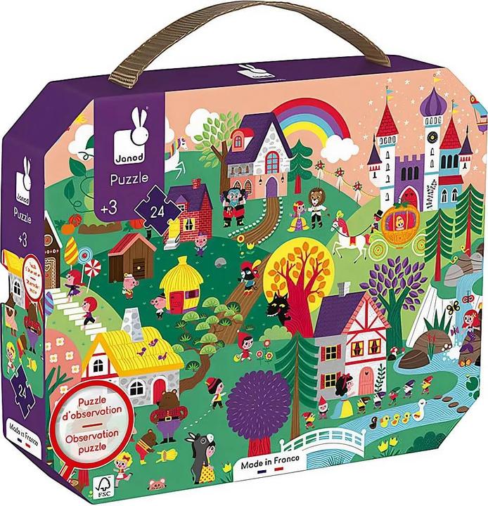Produktbild Janod Puzzle Märchen mit Suchspiel (24 Teile)