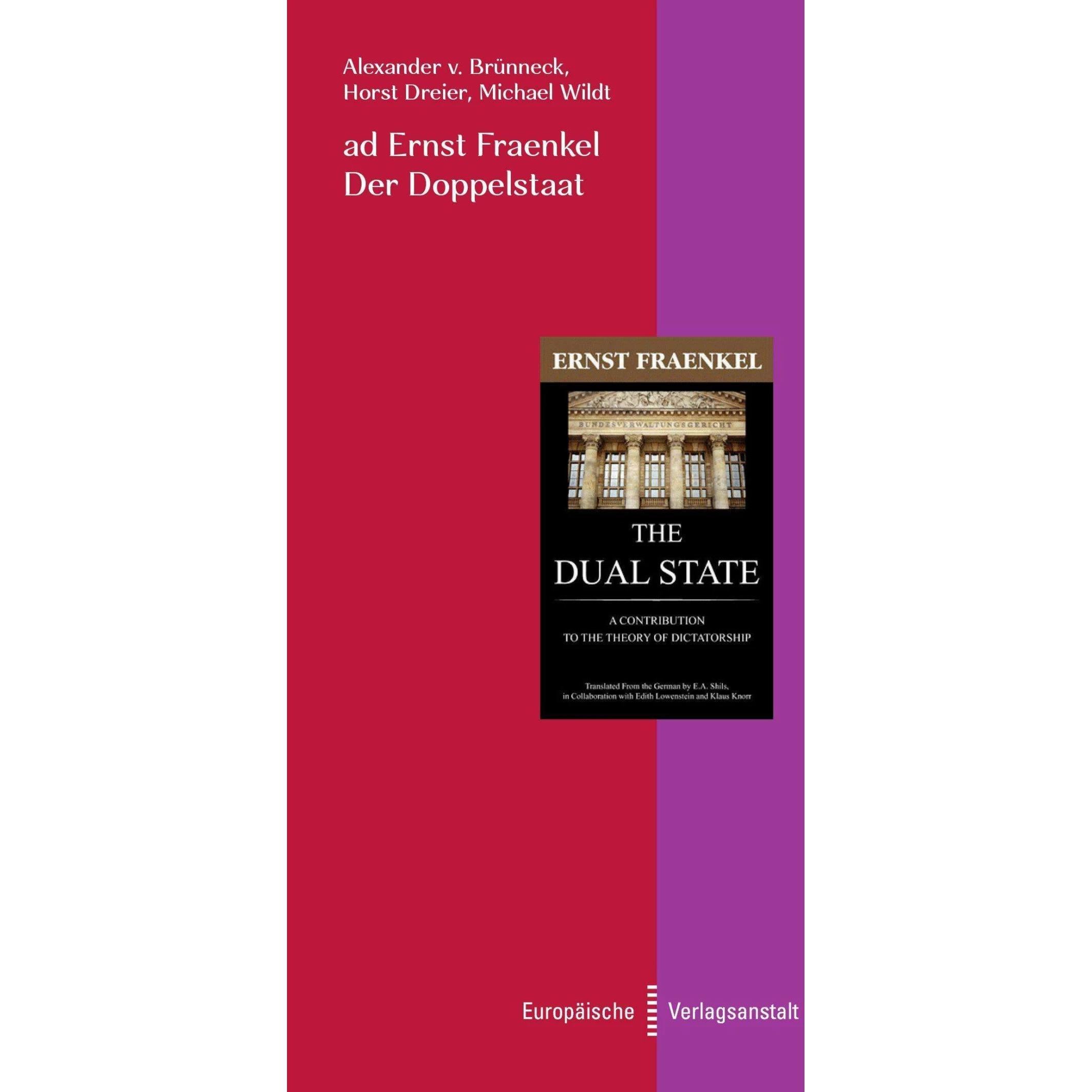 ad Ernst Fraenkel. Der Doppelstaat, Fachbücher von Alexander von Brünneck, Michael Wildt, Horst Dreier