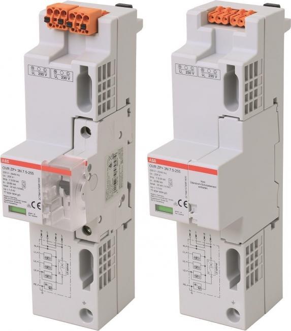 Produktbild ABB Überspannungschutz Kombiableiter TYP1/2 OVR ZP+ 3N 7.5-255 TT/TNS
