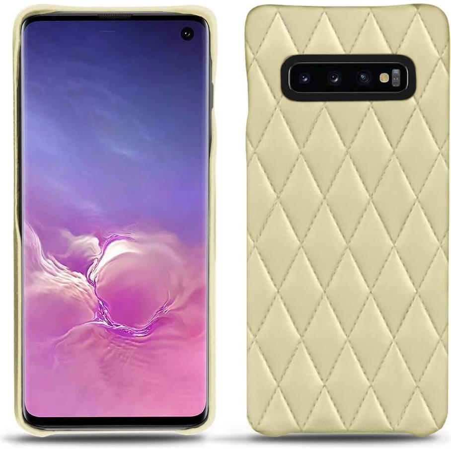 Noreve Lederschutzhülle (Samsung Galaxy S10), Smartphone Hülle, Beige