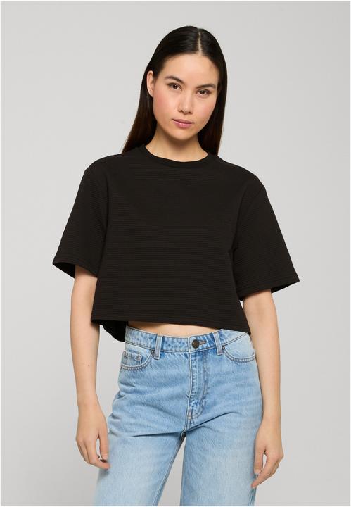 Produktbild Urban Classics Ladies Structured Jersey Cropped Tee black S (S)