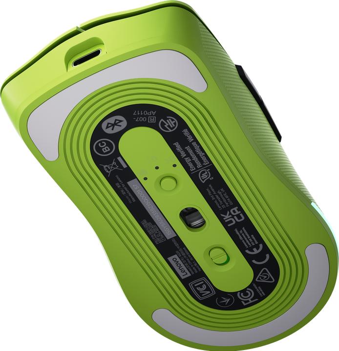 Actual product image Lenovo Legion M220 Wireless RGB Gaming Mouse - Surge Green (P) (Cable, Wireless)