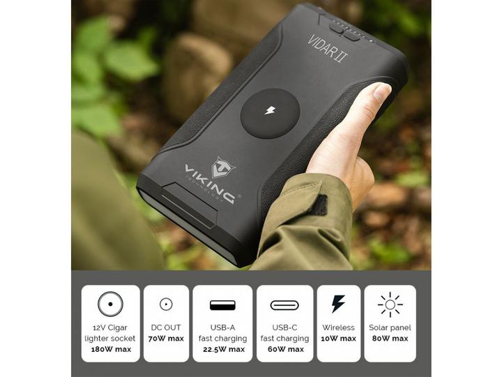 Actual product image Viking Outdoorov? powerbanka VIDAR II (72000 mAh, 180 W, 266.40 Wh)