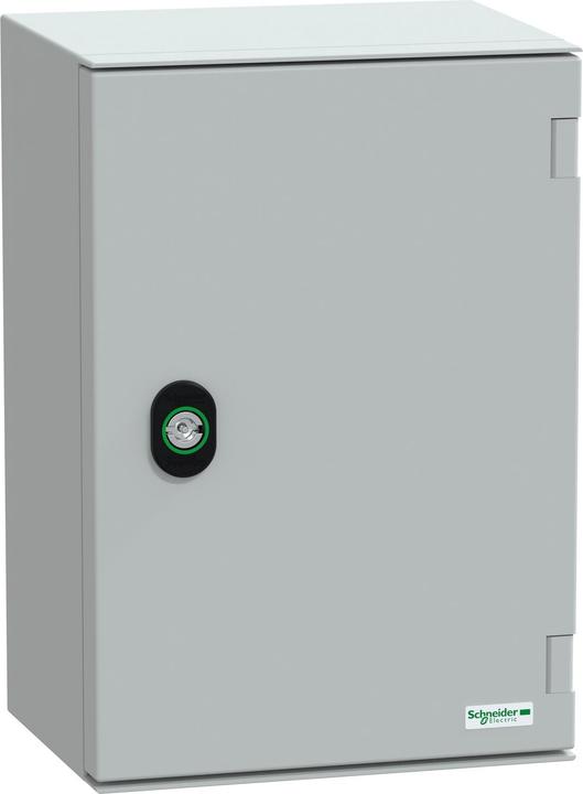 Produktbild Schneider Electric Wandmont. Geh. ABS/PC Monobloc IP66 H310xB215xT160 mm+Metall-Montageplat. NSYPLM32PG