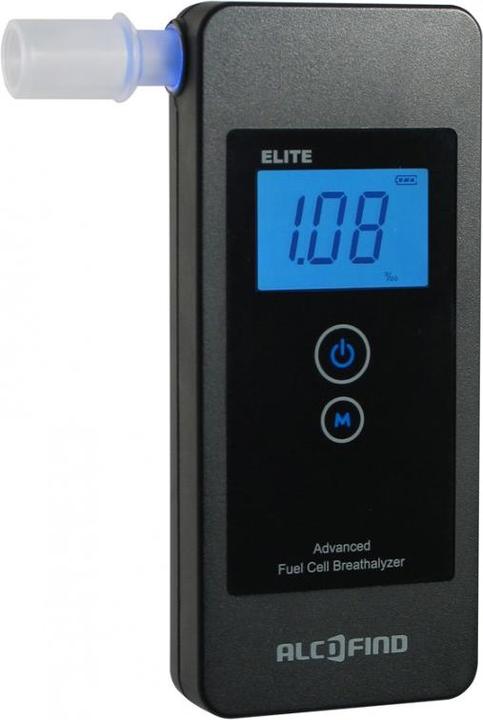 Produktbild Hi-tech medical ALCOFIND ELITE breathalyser Black Platinum electrochemical sensor Built-in display