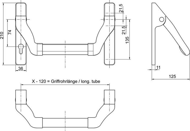 Produktbild BKS Griffrohre (Türgriff)
