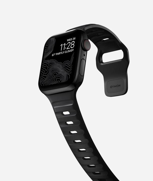 Actual product image Nomad Sport Strap V2 41mm/40mm/38mm Black (38 mm, 40 mm, Fluoroelastomer)