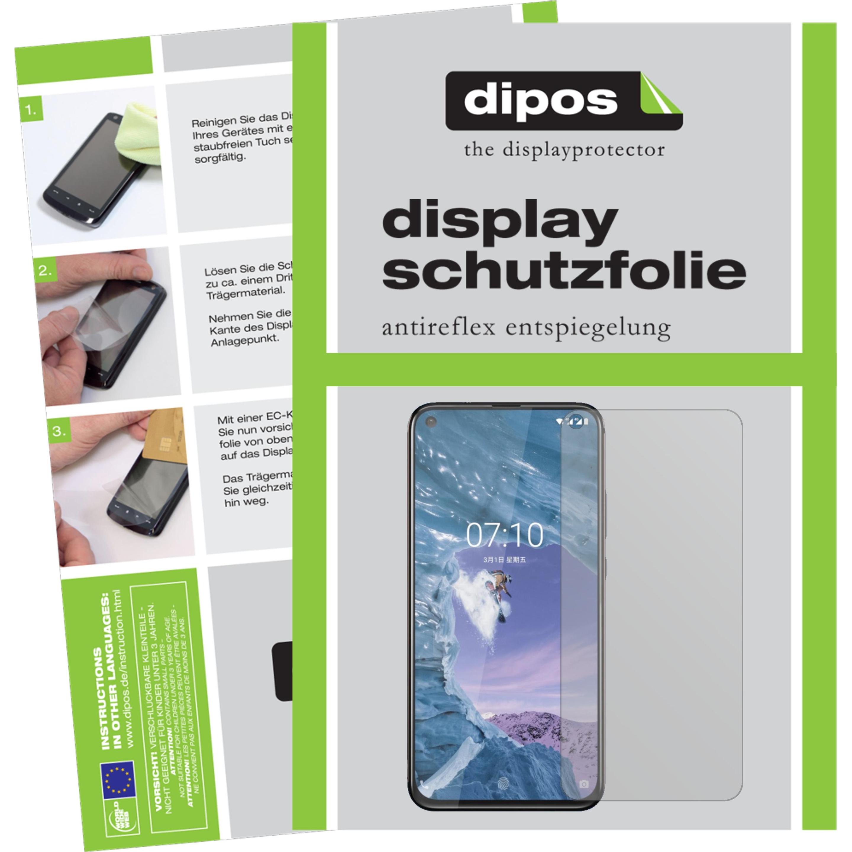 Dipos Displayschutzfolie Antireflex (2 Stück, Nokia 8.1 Plus), Smartphone Schutzfolie, Transparent