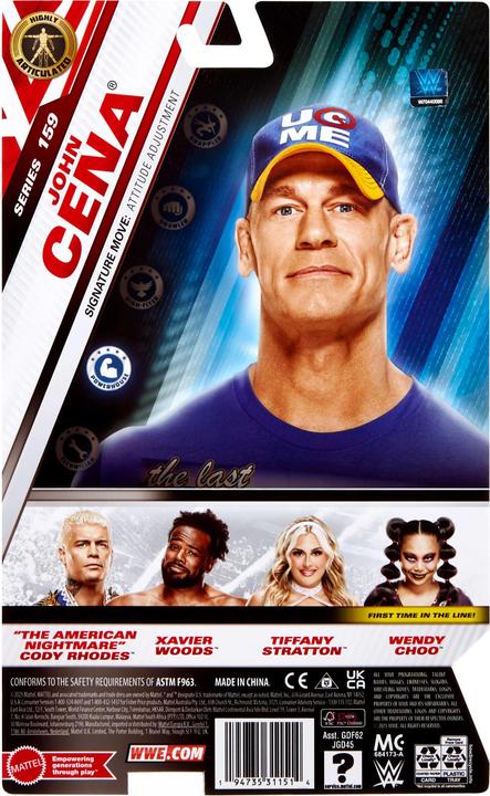 Actual product image Mattel WWE Main Event Series Actionfigur John Cena 15 cm