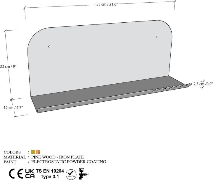 Produktbild Homitis Long (55 x 12 x 23 cm)