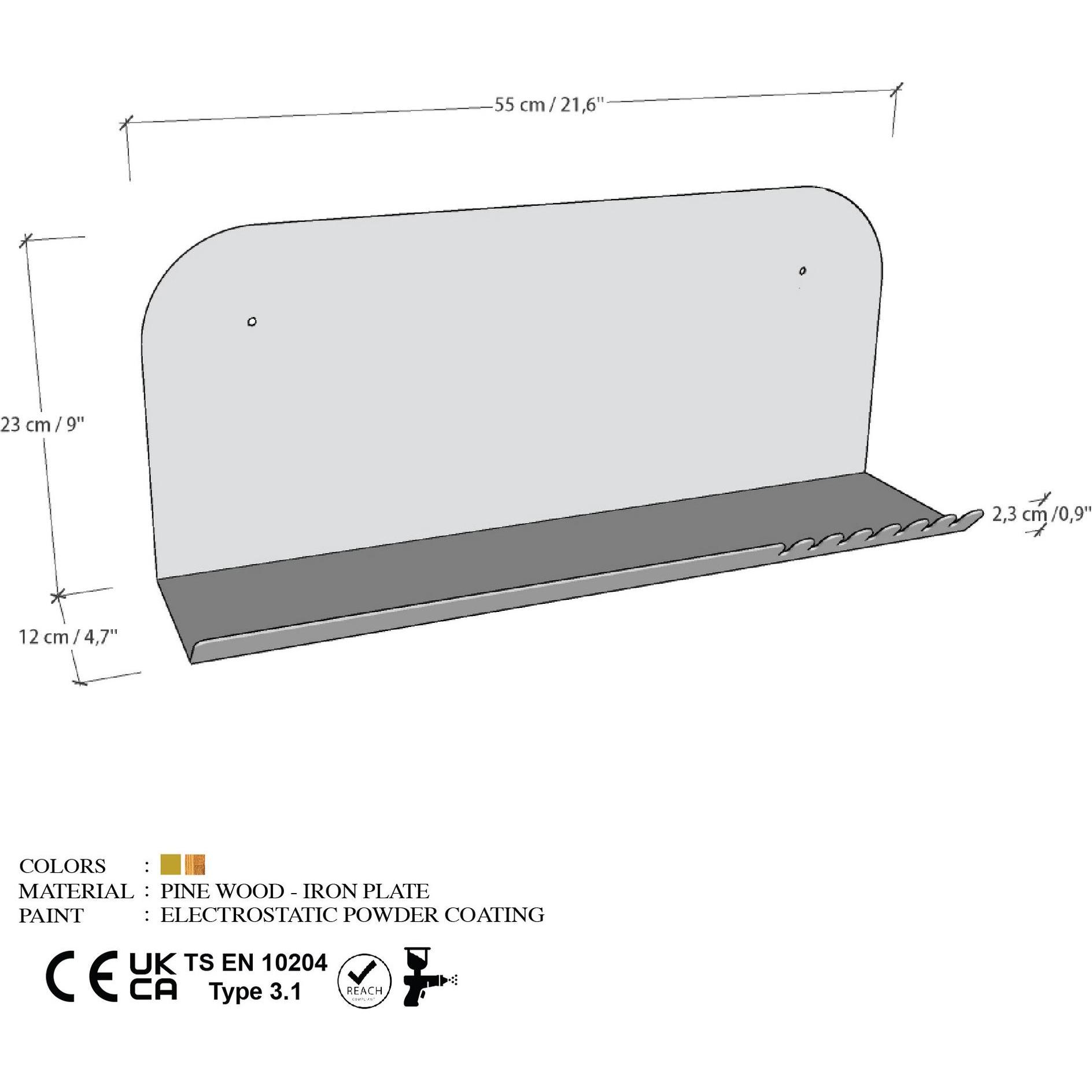 Thumbnail - Homitis, Regal, Long (55 x 12 x 23 cm)