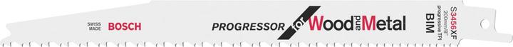 Bosch Professional Zubehör Lama per sega S 3456 XF, Progressore per legno e metallo, confezione da 2