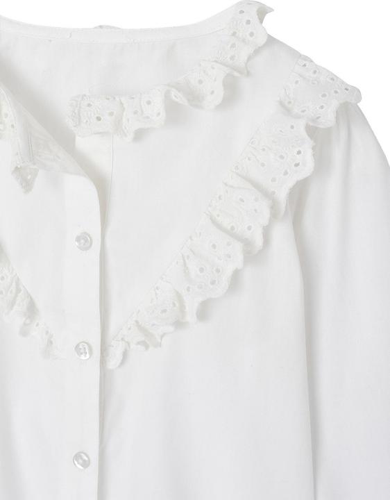 Image du produit Vertbaudet Mädchen Bluse mit Volants und Lochstickereien (122)