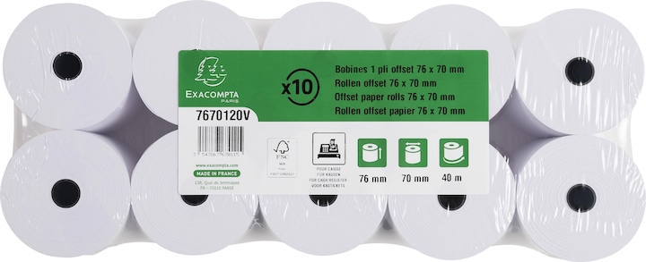 Actual product image Exacompta Cash register roll