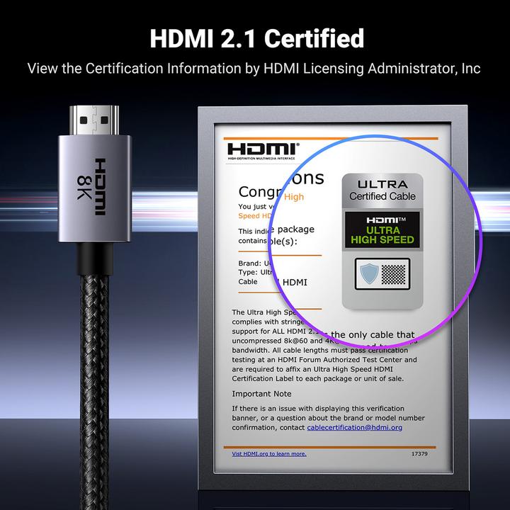 Actual product image Ugreen HDMI (Type A) - HDMI (Type A) (2 m, HDMI)