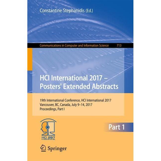 HCI International 2017 - Posters' Extended Abstracts, Fachbücher von Constantine Stephanidis