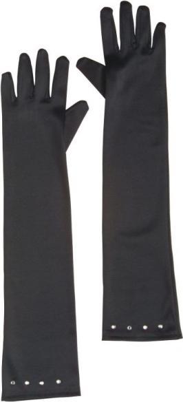 Actual product image Widmann Satin gloves extra long black (One size)