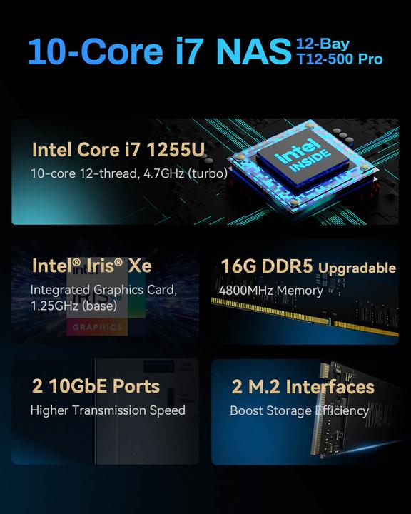 Produktbild Terramaster T12-500 Pro SMB NAS 12-Bay