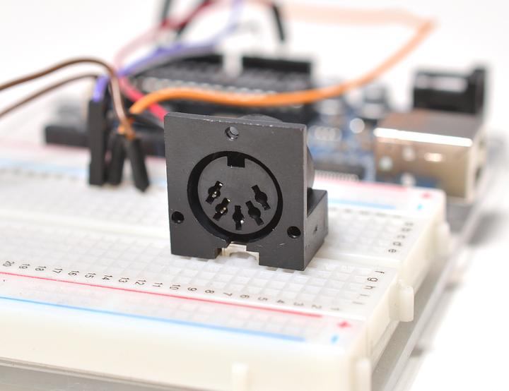 Actual product image Adafruit Midi socket (5-pin Din) Breadboard compatible
