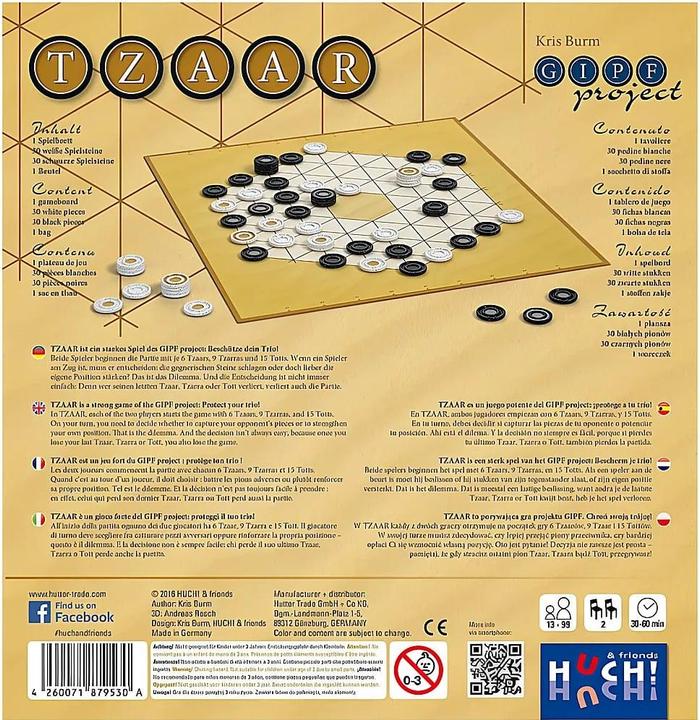 Produktbild Tzaar (Deutsch, Englisch, Französisch, Italienisch, 2 Spieler)