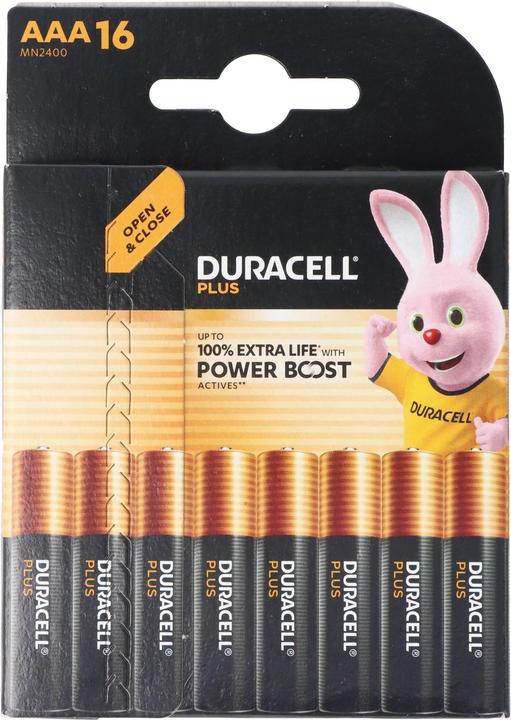 Productafbeelding Duracell Plus AAA-batterijen met Power Boost (16 Pcs., AAA / LR03 / Micro / R03 / AM4 / MN2400 / KR03)