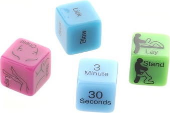 Actual product image Little Genie Productions 4 Oral Sex Dice (Dice games, English)