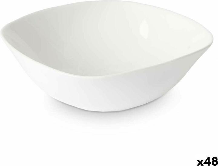 Productafbeelding Vivalto Schüssel LFW-65 Weiss Opalglas karriert 15 x 5 x 15 cm (48 Stück)