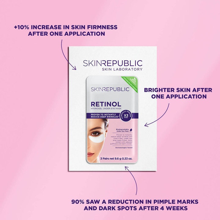 Image du produit Skin Republic Le rétinol sous le timbre oculaire (Patchs)