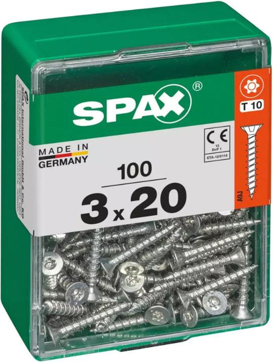 Produktbild Spax DIY Universal Senkkopf T-STAR plus VGW WIROX A9J 3x20 M 100 St. (100 Schrauben pro Stück)